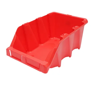 Scatola portaoggetti in plastica rossa, dimensioni 360x215x155 mm