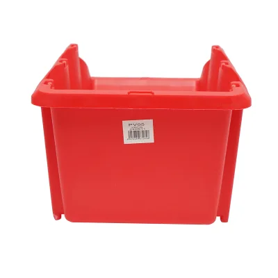 Scatola portaoggetti in plastica rossa, dimensioni 360x215x155 mm - immagine 4