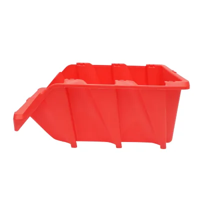 Scatola portaoggetti in plastica rossa, dimensioni 420x265x175 mm - immagine 3