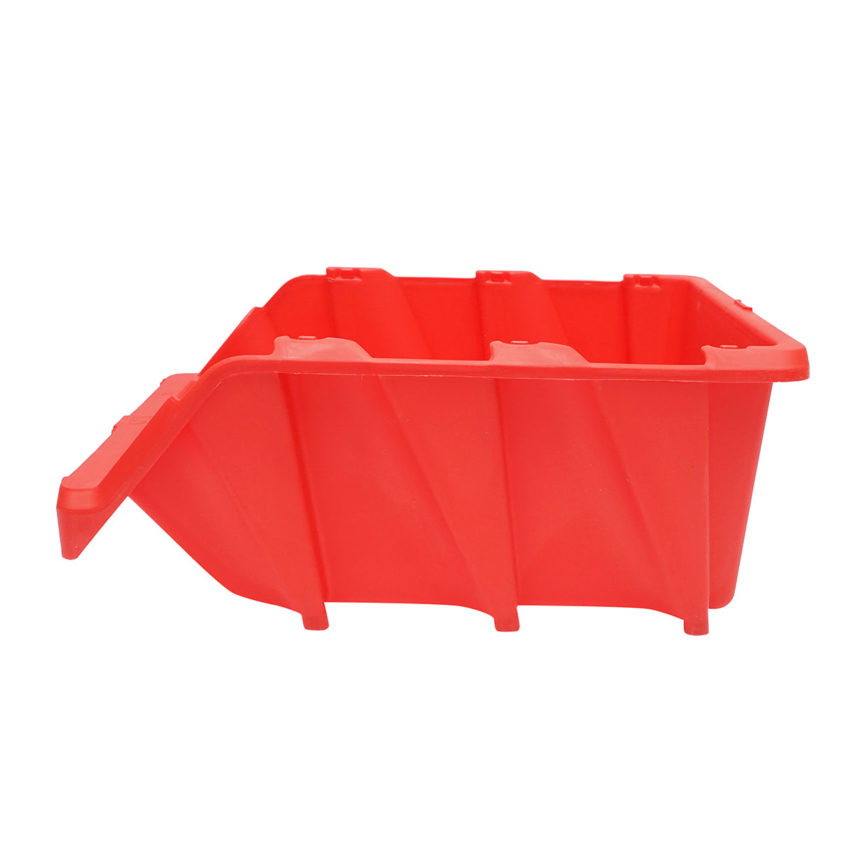 Scatola portaoggetti in plastica rossa, dimensioni 420x265x175 mm - immagine 3