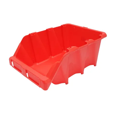 Scatola portaoggetti in plastica rossa, dimensioni 420x265x175 mm