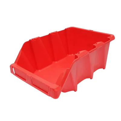 Scatola portaoggetti in plastica rossa, dimensioni 490x300x195 mm