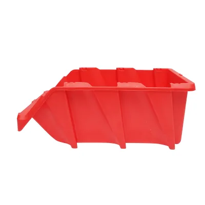 Scatola portaoggetti in plastica rossa, dimensioni 490x300x195 mm - immagine 3