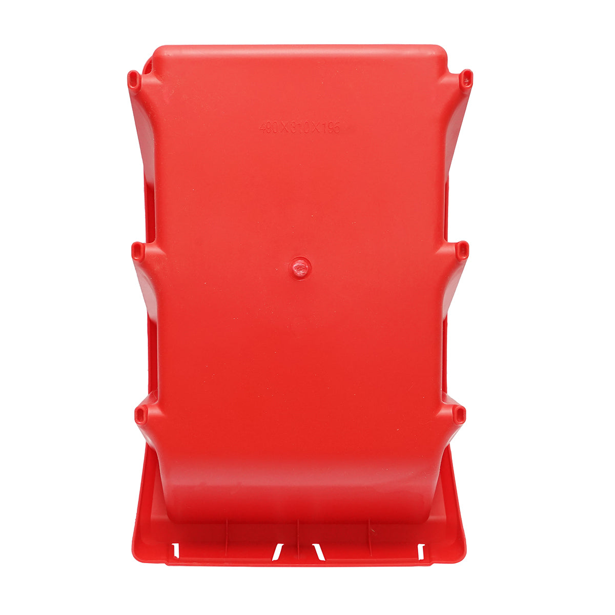 Scatola portaoggetti in plastica rossa, dimensioni 490x300x195 mm - immagine 5