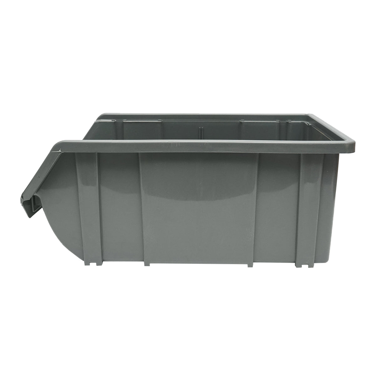 Scatola portaoggetti in plastica, 226x390x167 mm, grigia - immagine 3