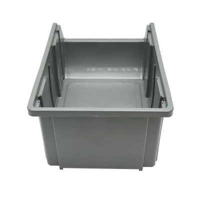 Scatola portaoggetti in plastica, 226x390x167 mm, grigia - immagine 5