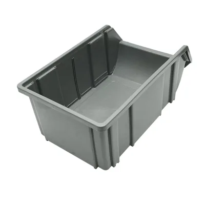 Scatola portaoggetti in plastica, 226x390x167 mm, grigia - immagine 2