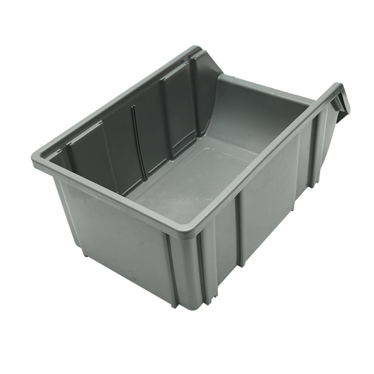Scatola portaoggetti in plastica, 226x390x167 mm, grigia - immagine 2