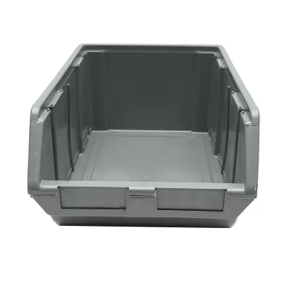 Scatola portaoggetti in plastica, 226x390x167 mm, grigia - immagine 4