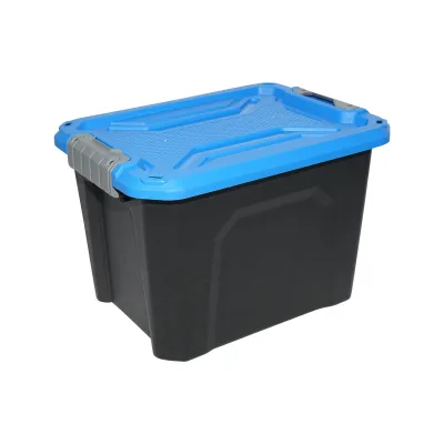 Scatola portaoggetti resistente da 18 litri con coperchio, blu, 385x295x260 mm Breckner Germany - immagine 3