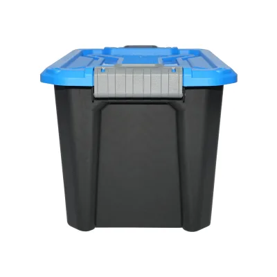 Scatola portaoggetti resistente da 18 litri con coperchio, blu, 385x295x260 mm Breckner Germany - immagine 2