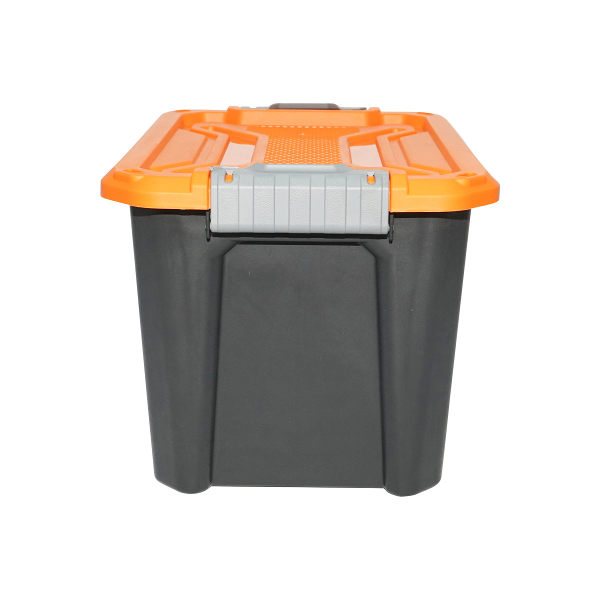 Scatola portaoggetti resistente da 18 litri con coperchio, colore arancione, dimensioni 385x295x260 mm. Breckner Germany - immagine 2