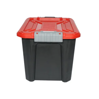 Scatola portaoggetti resistente da 18 litri con coperchio, colore rosso, dimensioni 385x295x260 mm. Breckner Germany - immagine 2