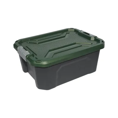 Scatola portaoggetti resistente da 20 litri con coperchio, verde, 490x380x200 mm Breckner Germany - immagine 3