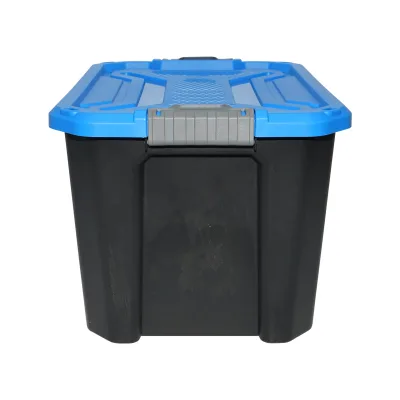 Scatola portaoggetti resistente da 40 litri con coperchio, blu, 490x380x200 mm Breckner Germany - immagine 2