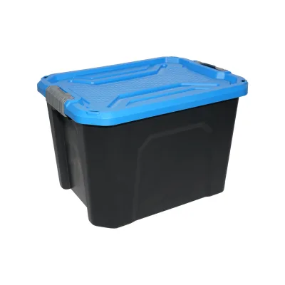 Scatola portaoggetti resistente da 40 litri con coperchio, blu, 490x380x200 mm Breckner Germany - immagine 3