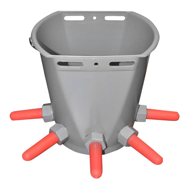 Secchio abbeveratoio 8 LT Per Vitelli Secchio Allattamento Vitelli con valvola 5 uscite