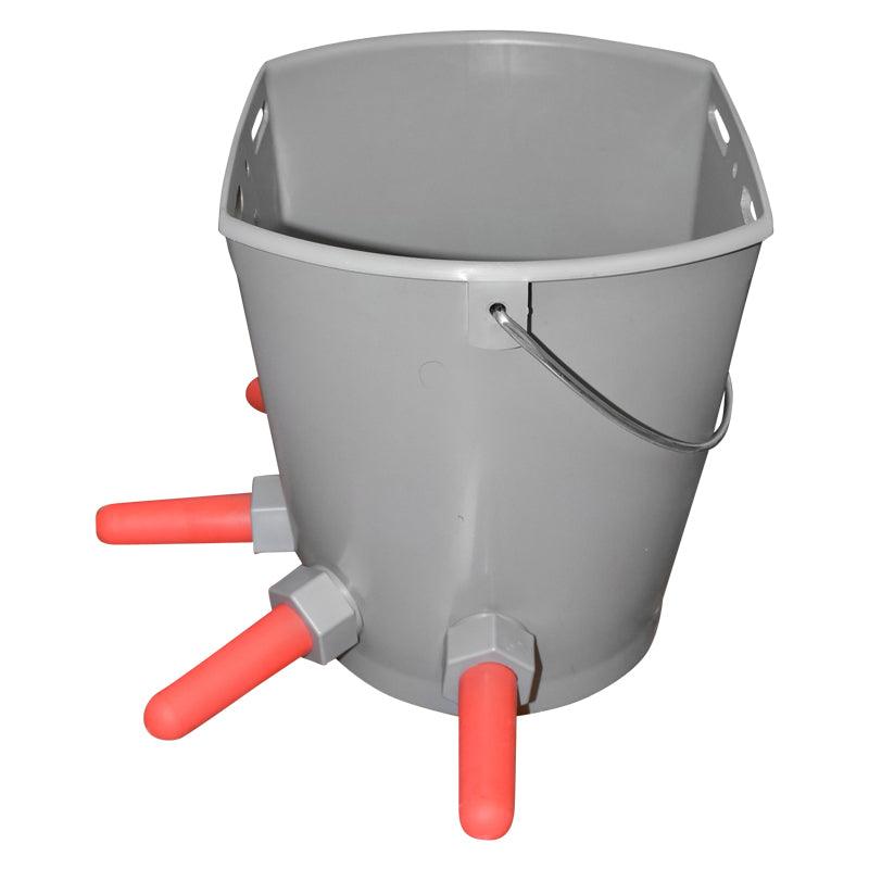 Secchio abbeveratoio 8 LT Per Vitelli Secchio Allattamento Vitelli con valvola 5 uscite - immagine 2