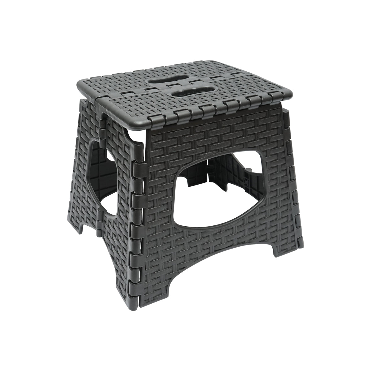 Sedia pieghevole in plastica color nero, dimensioni 286x325x270mm.