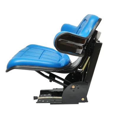 Sedile blu per trattore con tripla regolazione e ammortizzatore  U-445 e U-650 - immagine 2