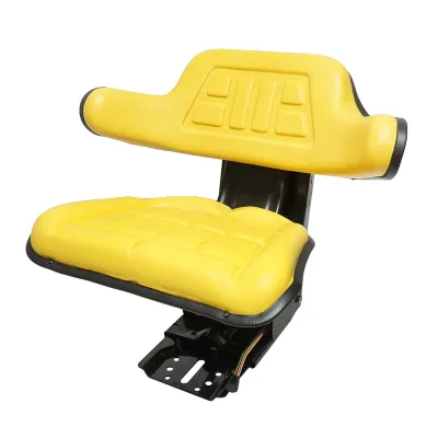 Sedile giallo per trattore con tripla regolazione e ammortizzatore UTB U-445 e U-650.