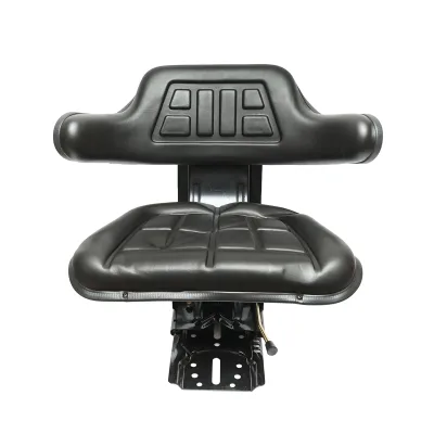 Sedile nero per trattore con tripla regolazione e ammortizzatore UTB U-445 e U-650. - immagine 3