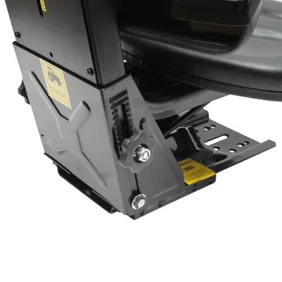 Sedile nero per trattore, regolabile con braccioli, larghezza seduta 485 mm. - immagine 6