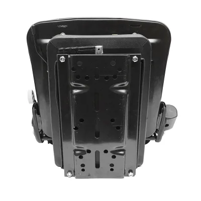 Sedile nero per trattore, regolabile con braccioli, poggiatesta, cintura di sicurezza e sospensione meccanica, larghezza seduta 455 mm - immagine 5