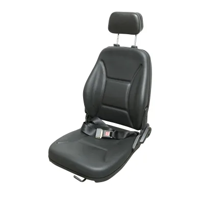 Sedile universale con cintura di sicurezza e poggiatesta per macchine agricole o industriali, carrelli elevatori.