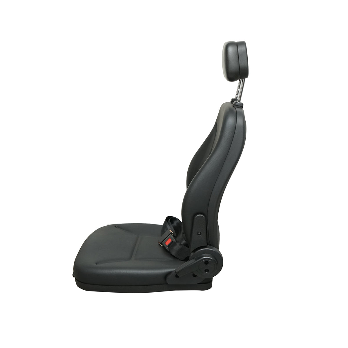 Sedile universale con cintura di sicurezza e poggiatesta per macchine agricole o industriali, carrelli elevatori. - immagine 2