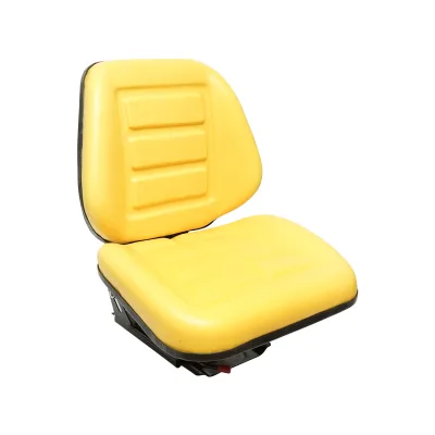 Sedile universale giallo con tripla regolazione e ammortizzatore per trattore U-445 - immagine 5