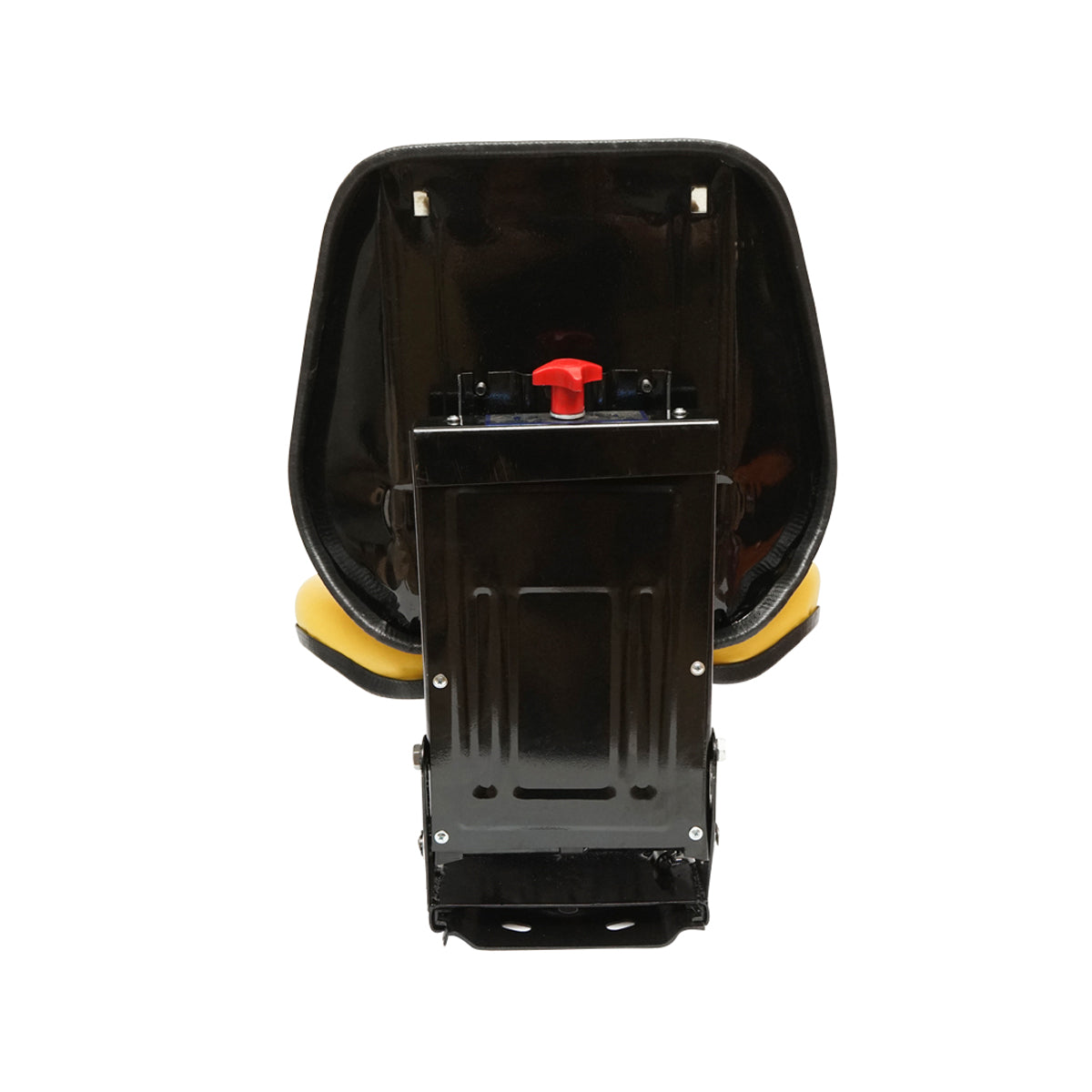 Sedile universale giallo con tripla regolazione e ammortizzatore per trattore U-445 - immagine 3
