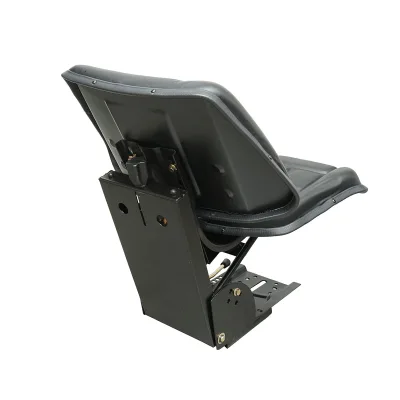 Sedile universale nero con tripla regolazione e ammortizzatore per trattore U-445 - immagine 4