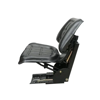 Sedile universale nero con tripla regolazione e ammortizzatore per trattore U-445 - immagine 2
