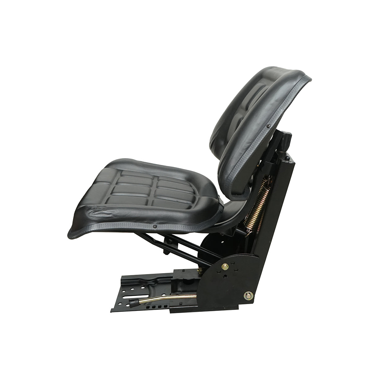 Sedile universale nero con tripla regolazione e ammortizzatore per trattore U-445 - immagine 2