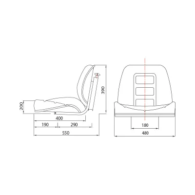 Sedile universale per trattore o carrello elevatore - immagine 4