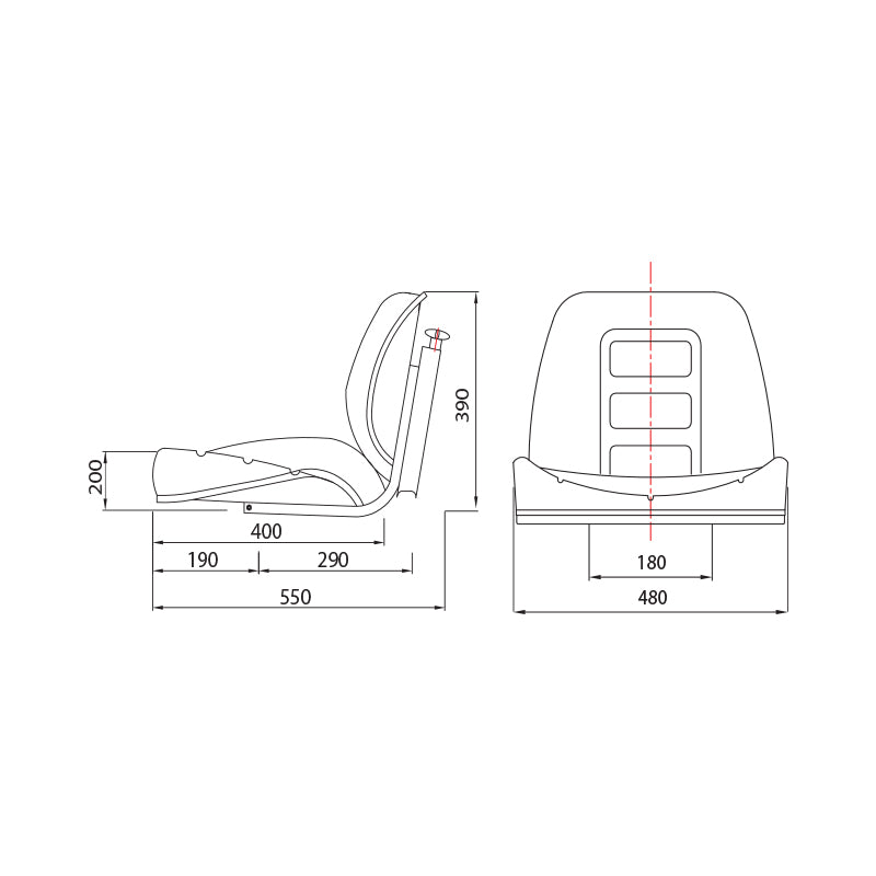 Sedile universale per trattore o carrello elevatore - immagine 4