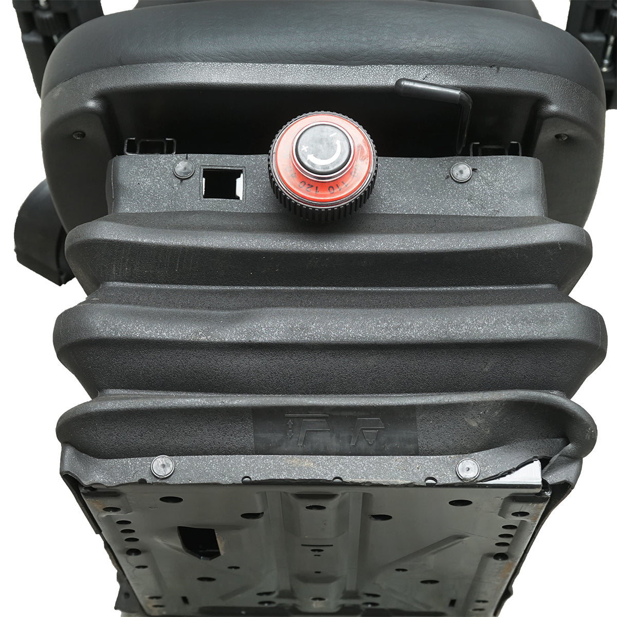 Sedile universale regolabile in altezza e peso 40-120 kg, con braccioli e schienale ribaltabile 50-90° per trattore, macchine agricole, industriali e carrelli elevatori - immagine 5