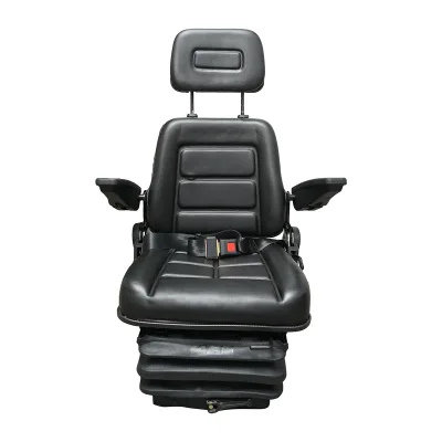 Sedile universale regolabile in altezza e peso 50-130 kg, con braccioli e schienale ribaltabile 40-80° per trattore, macchine agricole, industriali e carrelli elevatori - immagine 2
