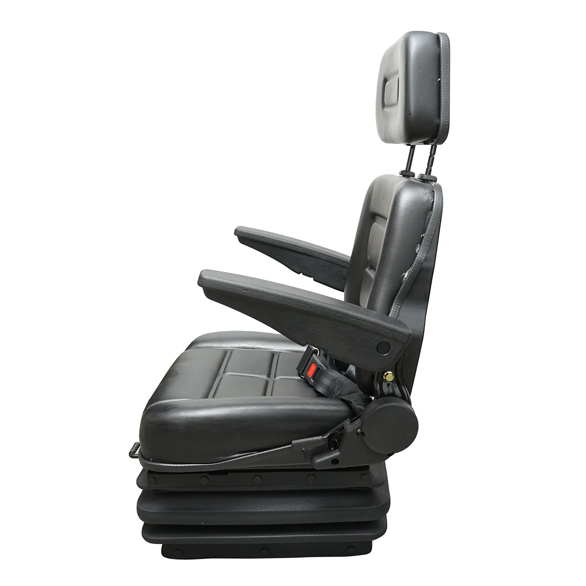 Sedile universale regolabile in altezza e peso 50-130 kg, con braccioli e schienale ribaltabile 40-80° per trattore, macchine agricole, industriali e carrelli elevatori - immagine 3