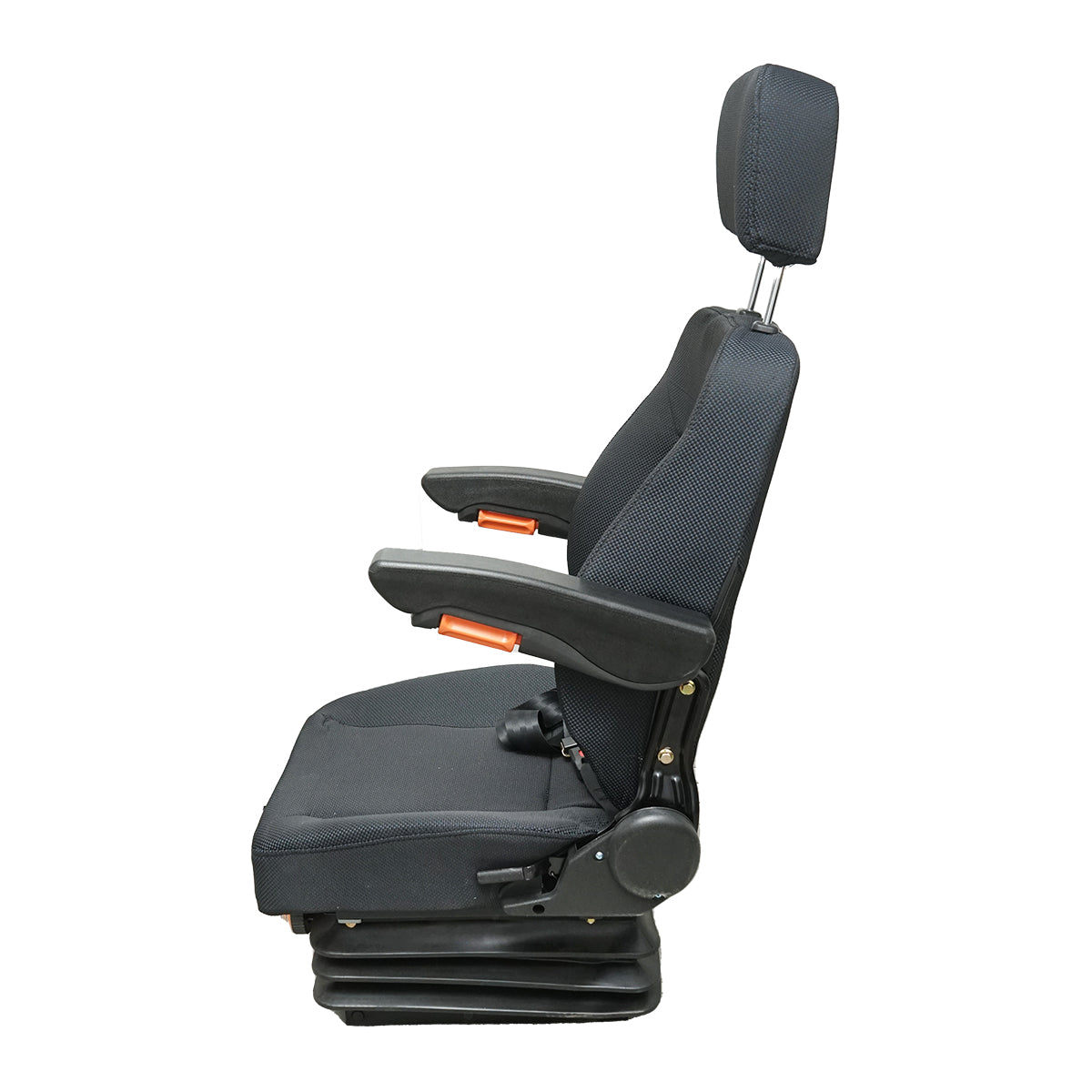 Sedile universale regolabile per peso 40-130 kg, con braccioli e schienale ribaltabile 50-90° per trattore, macchine agricole, industriali e carrelli elevatori - immagine 2