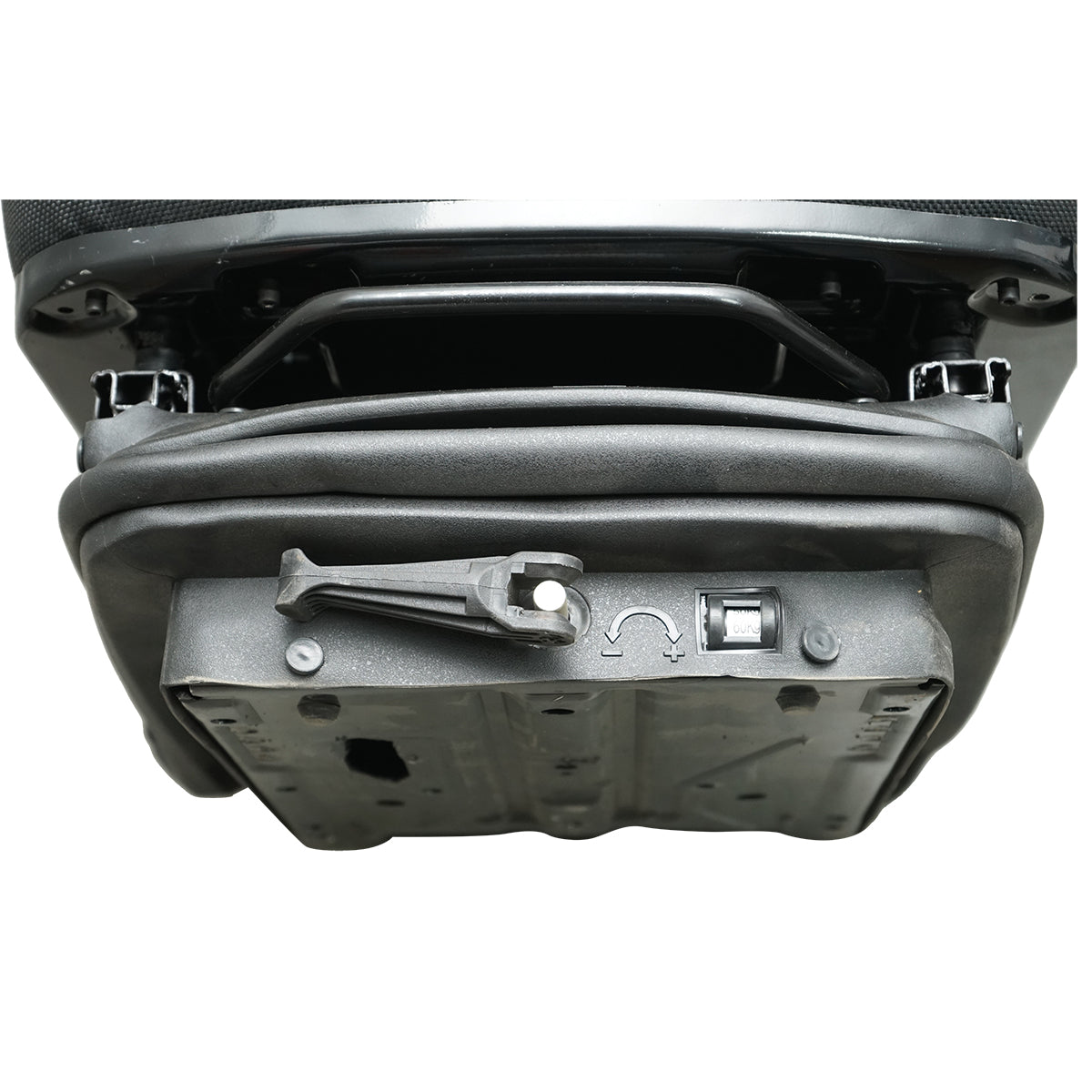 Sedile universale regolabile per peso 50-130 kg, con braccioli e schienale ribaltabile 50-90° per trattore, macchine agricole, industriali e carrelli elevatori - immagine 5