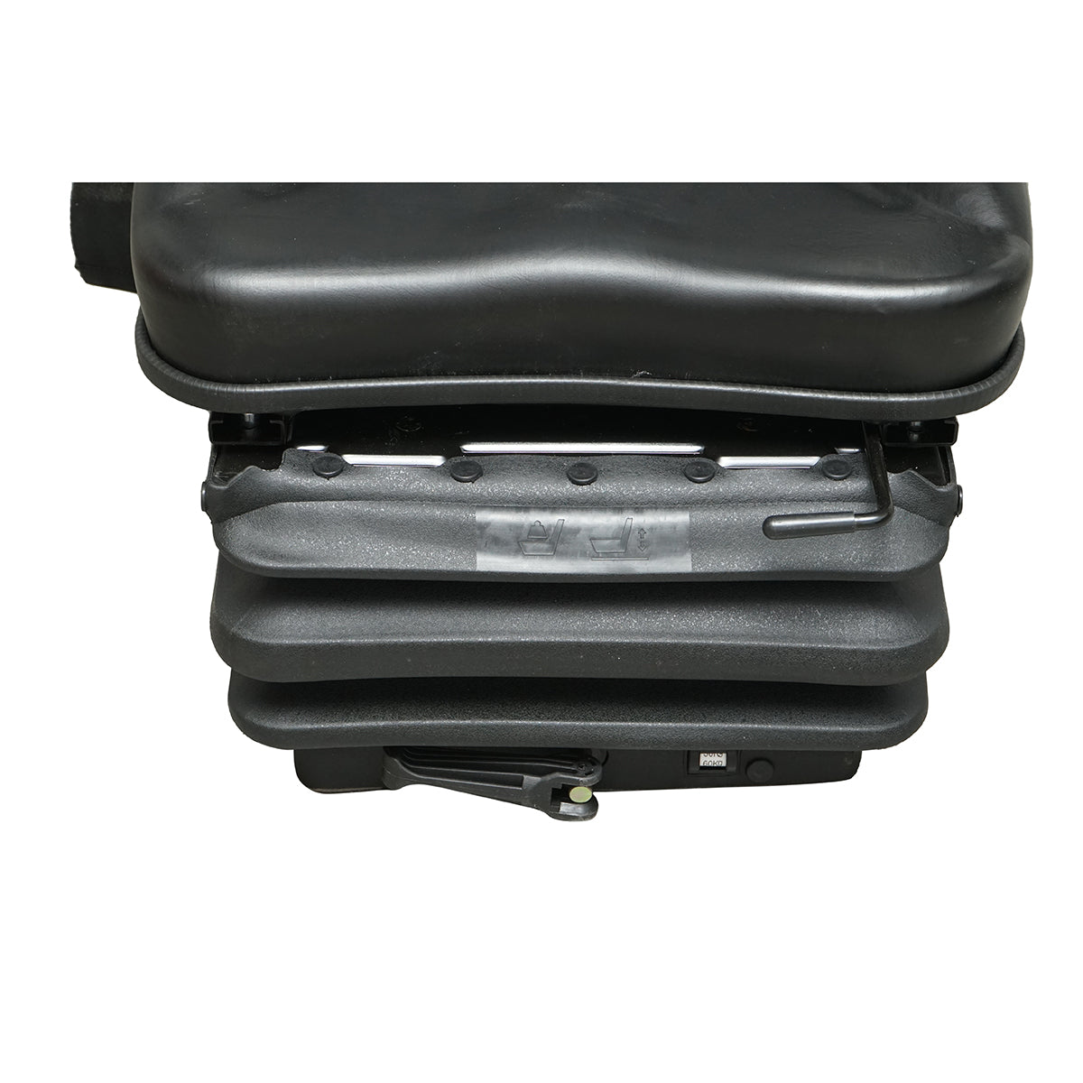 Sedile universale regolabile per peso 50-130 kg, con braccioli e schienale ribaltabile 50-90° per trattore, macchine agricole, industriali e carrelli elevatori. - immagine 5