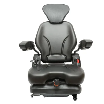 Sedile universale regolabile per trattore con cintura di sicurezza e braccioli 610x390mm