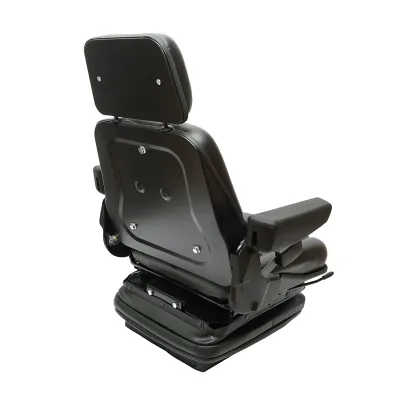 Sedile universale regolabile per trattore con cintura di sicurezza, braccioli e sospensione meccanica 830x610mm - immagine 5