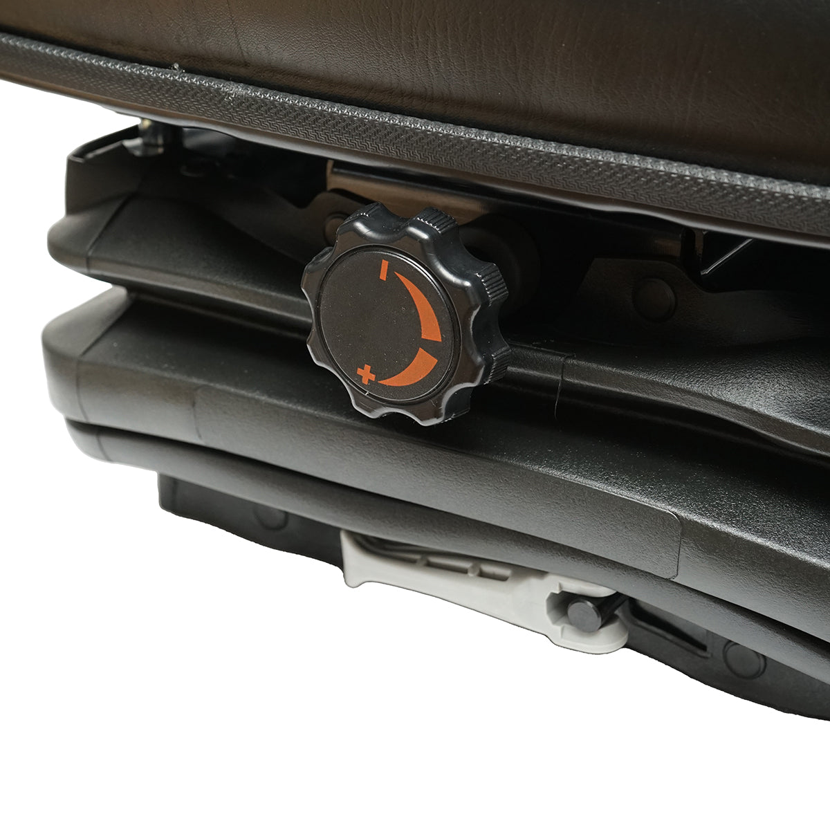 Sedile universale regolabile per trattore con cintura di sicurezza, braccioli e sospensione meccanica 830x610mm - immagine 6
