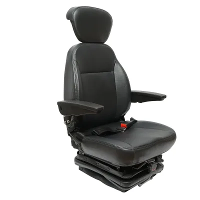 Sedile universale regolabile per trattore con cintura di sicurezza, braccioli e sospensione meccanica 840x600 mm. - immagine 3