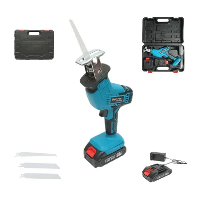 Sega elettrica a sciabola con 2 batterie 21V, 1.5Ah agli ioni di litio, LED, corsa 20mm, 0-3000 giri/min, 3 lame per legno, metallo e plastica. Breckner Germany
