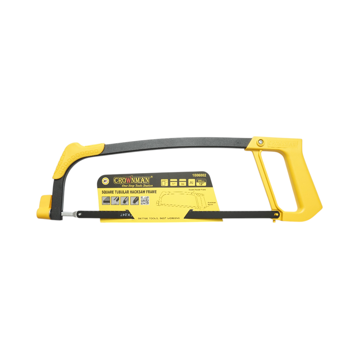 Seghetto manuale Crownman da 300 mm in alluminio per metallo e legno
