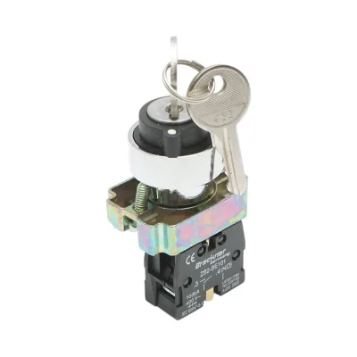 Selettore a 2 posizioni con blocco e chiave 1NO, 400V/10A, LAY5-BG21 Breckner Germany - immagine 2